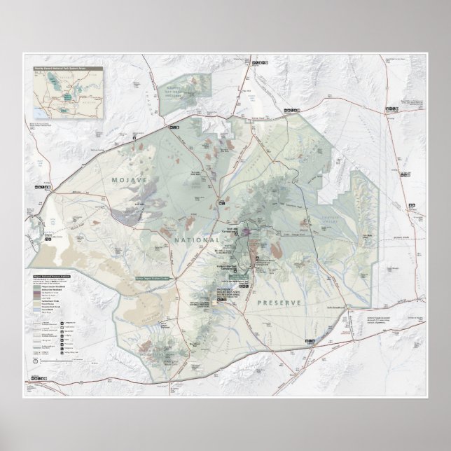 Póster Preservación nacional de Mojave (Frente)