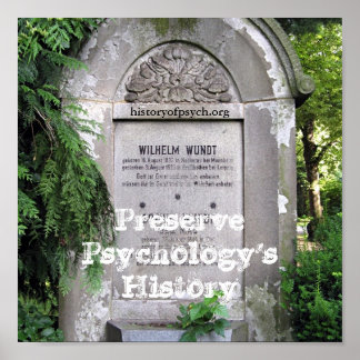 Póster Preservar la historia de la psicología