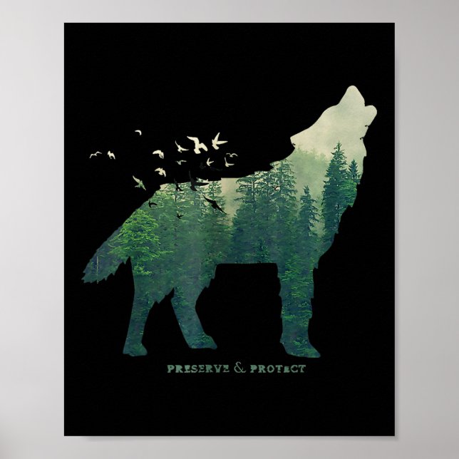 Póster Preservar Proteger el clima de protección ambienta (Frente)