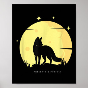 Póster Preservar y proteger el clima Fox Protección Ambie