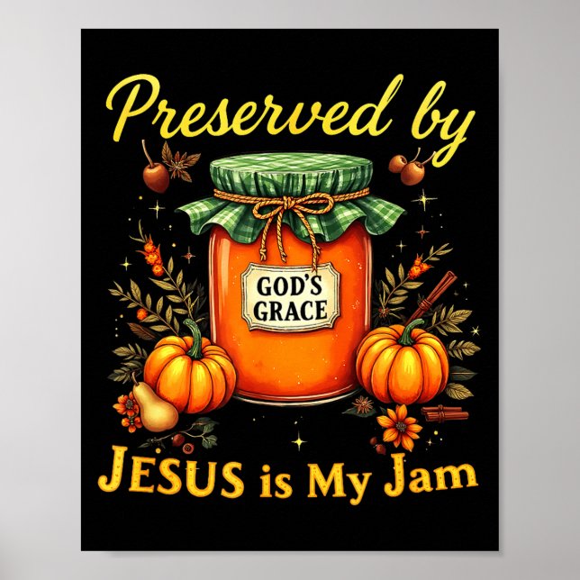Póster Preserved By God’s Grace Jesus Jam Strawberry Cute (Frente)