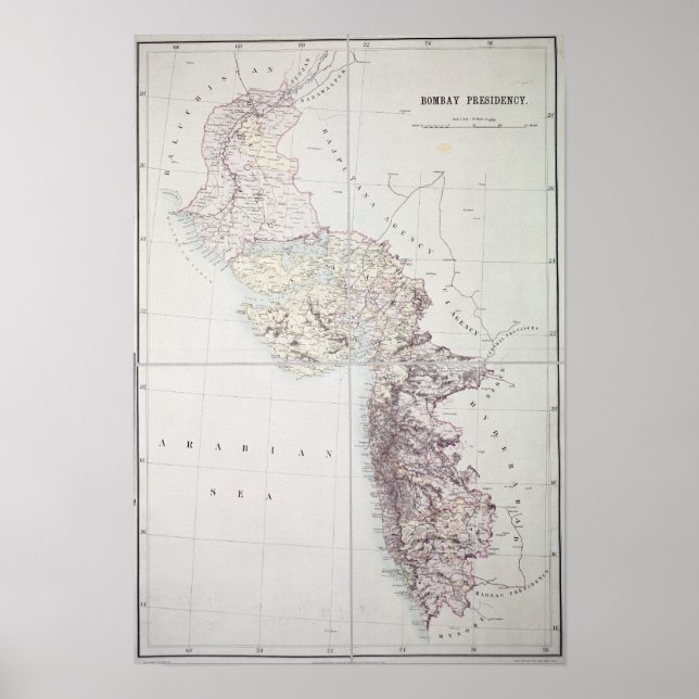 Póster Presidencia de Bombay, 1890 (Frente)