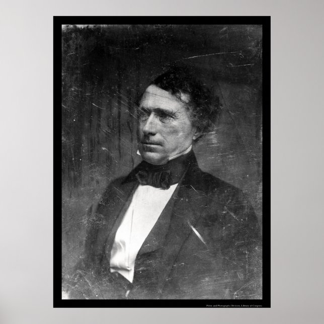 Póster President Franklin Pierce Daguerreotype 1856 (Frente)