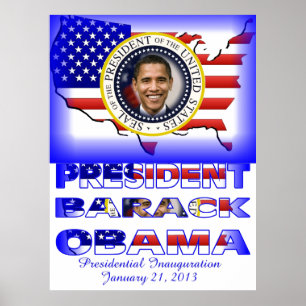 Póster PRESIDENT OBAMA 2013 Inauguration