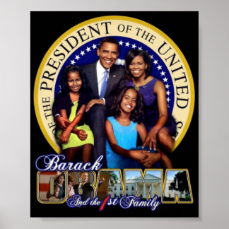 Póster President Obama Family Poster