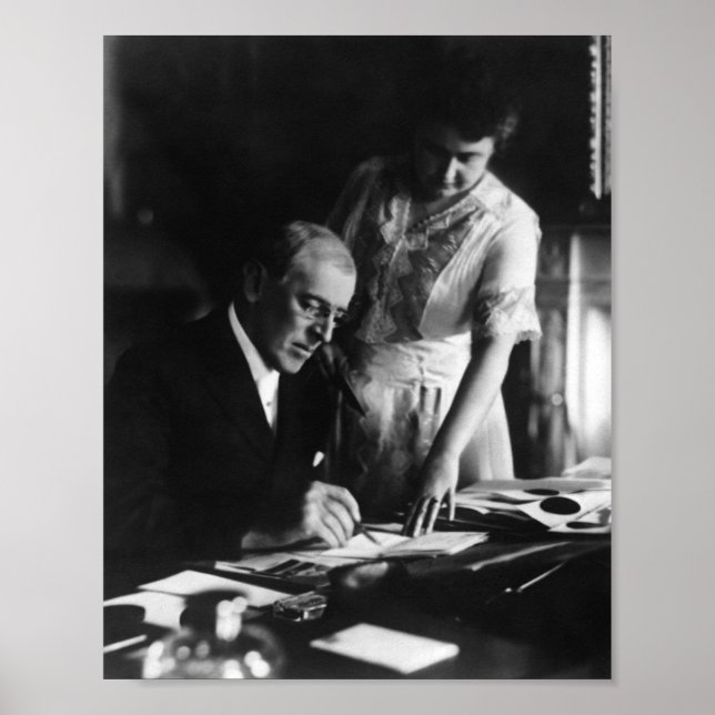 Póster President Wilson and First Lady Edith - 1920 (Frente)