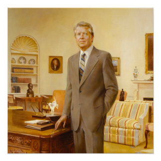 Póster Presidente americano James Earl Carter Oficina Ova