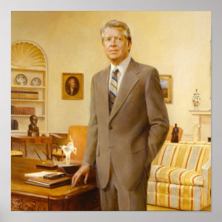 Póster Presidente americano James Earl Carter Oficina Ova