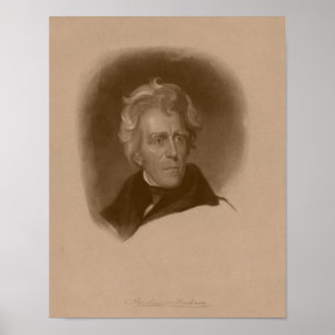 Póster Presidente Andrew Jackson -- Historia americana