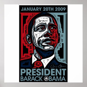Póster Presidente Barack Obama 20 de enero de 2009