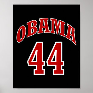 Póster Presidente Barack Obama 44 Shirt Faux Jersey 44th