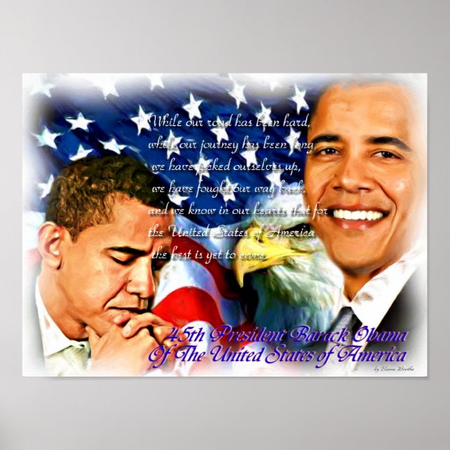 Póster Presidente Barack Obama, 45° Poster (Frente)