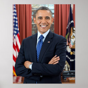 Póster Presidente Barack Obama Foto Oficial 2do Mandato S