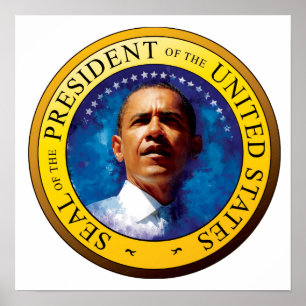 Póster Presidente Barack Obama Poster de Sello