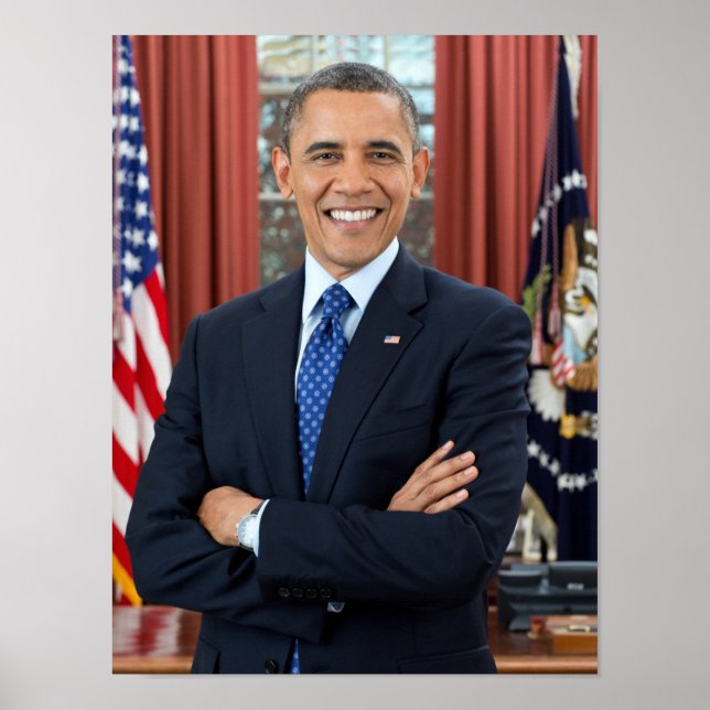 Póster Presidente Barack Obama Segundo mandato Foto Ofici (Frente)