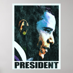 Póster Presidente Barack Obama Vintage