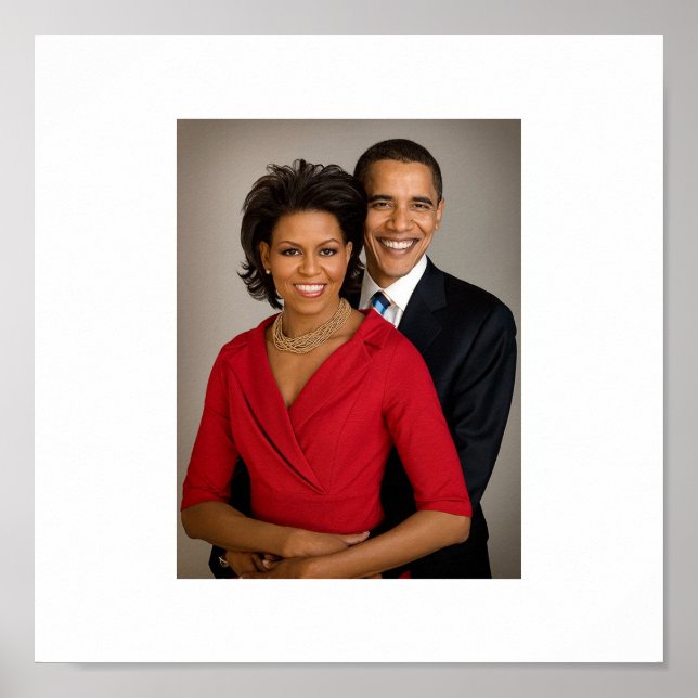 PÓSTER PRESIDENTE BARACK OBAMA Y MICHELLE OBAMA (Frente)