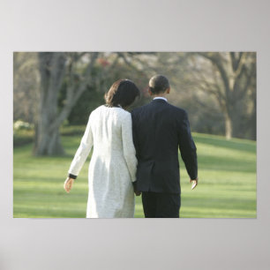 Póster Presidente Barack Obama y Primera Dama Michelle