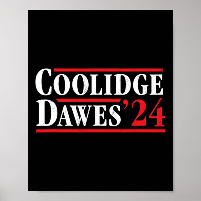 Póster Presidente Calvin Coolidge 1924 - Retro 4 De Julio (Frente)