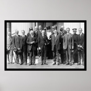 Póster Presidente Coolidge y Herbert Hoover 1923