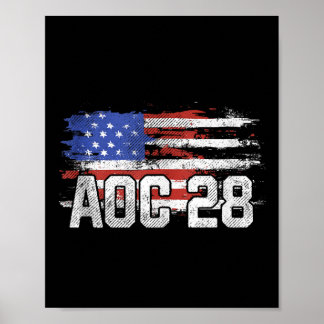 Póster Presidente De Aoc 2028 Molestado Por Encima Del Ta