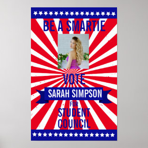 Póster presidente de la clase poster votante, consejo est