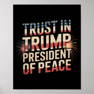 Póster Presidente de la Paz Confía en Trump 1