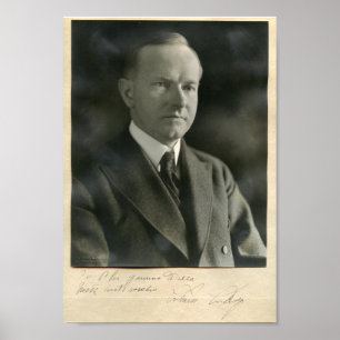 Póster Presidente de los Estados Unidos Calvin Coolidge