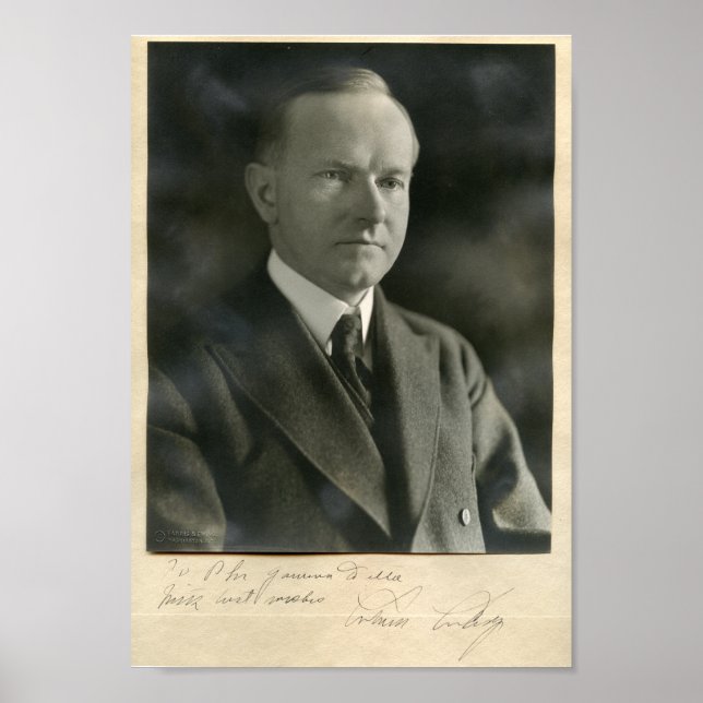Póster Presidente de los Estados Unidos Calvin Coolidge (Frente)