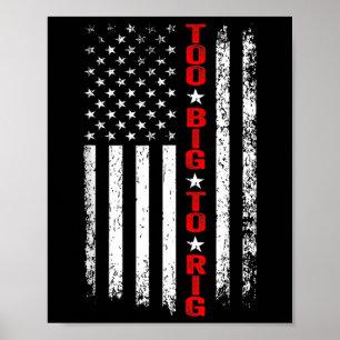 Póster Presidente de Maga en 2024. Maga Demasiado Grande 