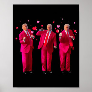 Póster Presidente Divertido Trump Bailando Donald Trump C