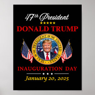 Póster Presidente Donald J. Trump Inauguración Día 2025