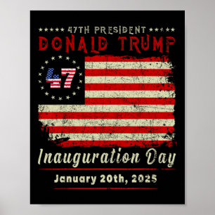 Póster Presidente Donald Trump Día de Inauguración 2025 V