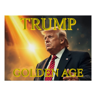 PÓSTER PRESIDENTE DONALD TRUMP EDAD DE ORO