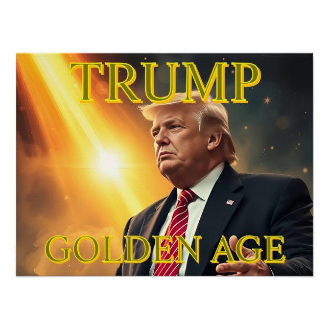 PÓSTER PRESIDENTE DONALD TRUMP EDAD DE ORO (Anverso)