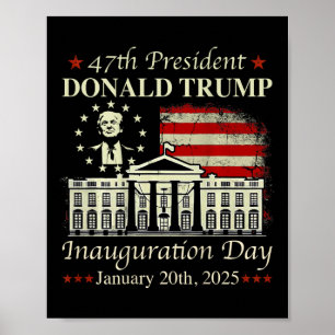 Póster Presidente Donald Trump, inauguración de la presid
