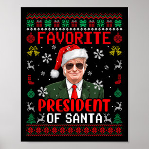 Póster Presidente Favorito De Santa Navidad, Trump Se Org