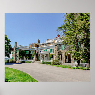 Póster Presidente Franklin D. Mansión de Roosevelt (FDR)