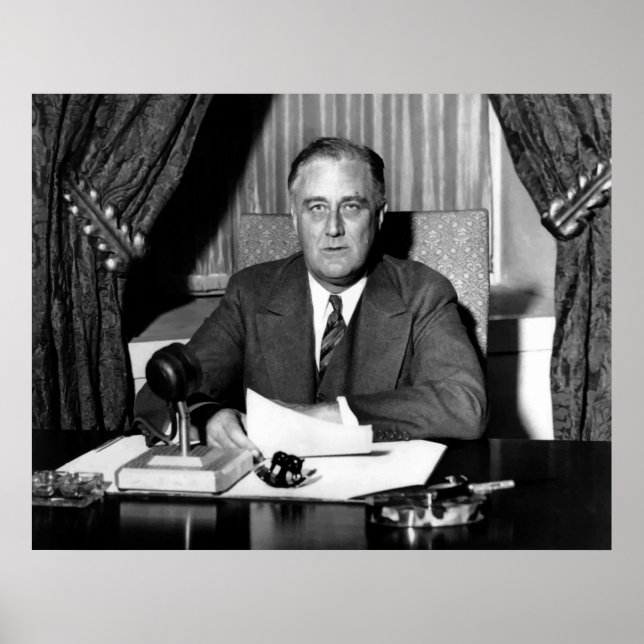 Póster Presidente Franklin Roosevelt (Frente)