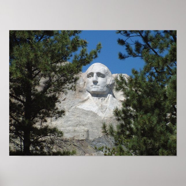 Póster Presidente George Washington, Monte Rushmore (Frente)