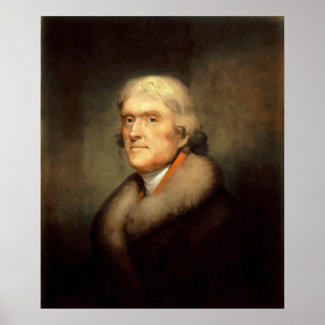 Póster Presidente Jefferson Painting (Frente)