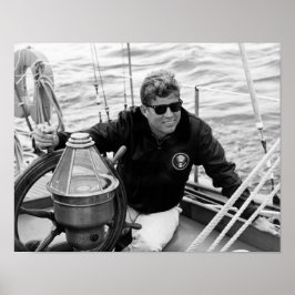 Póster Presidente John Kennedy Sailing