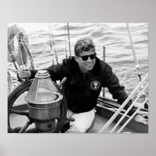 Póster Presidente John Kennedy Sailing