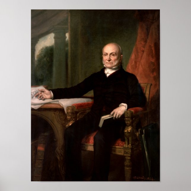 Póster Presidente John Quincy Adams Pintura (Frente)