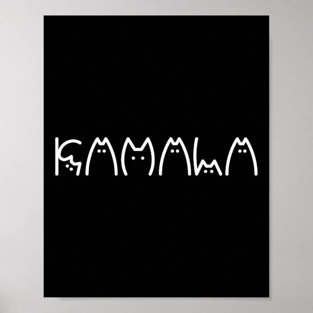 Póster Presidente Kamala 2024 Kamala Cat Letter Desig (Frente)