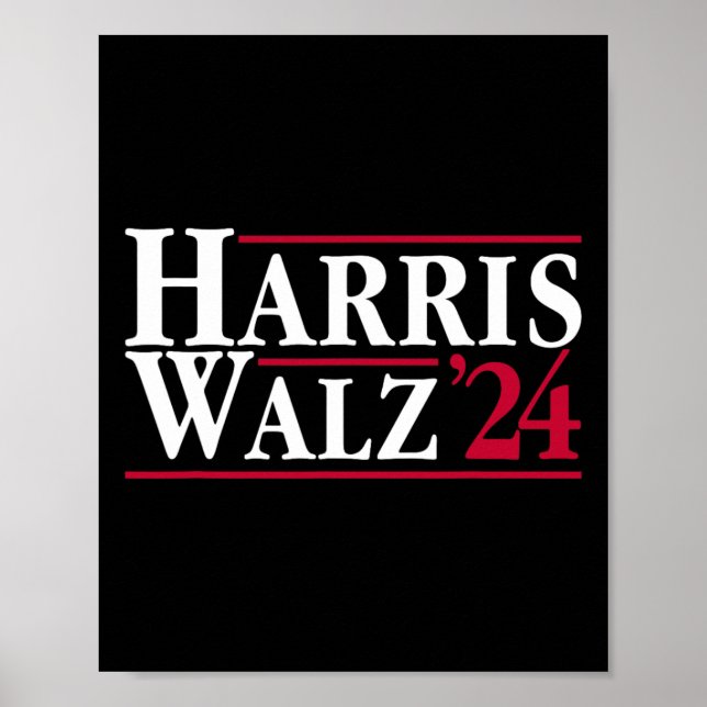 Póster Presidente Kamala Harris Tim Walz Vp Brat Cat Ladi (Frente)