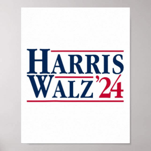 Póster Presidente Kamala Harris Tim Walz Vp Brat Cat Ladi (Frente)