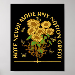 Póster Presidente liberal antidemócrata floral