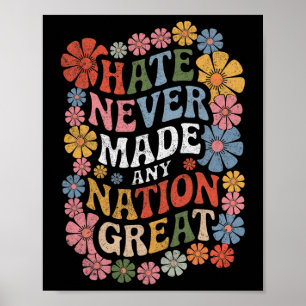 Póster Presidente liberal antidemócrata floral