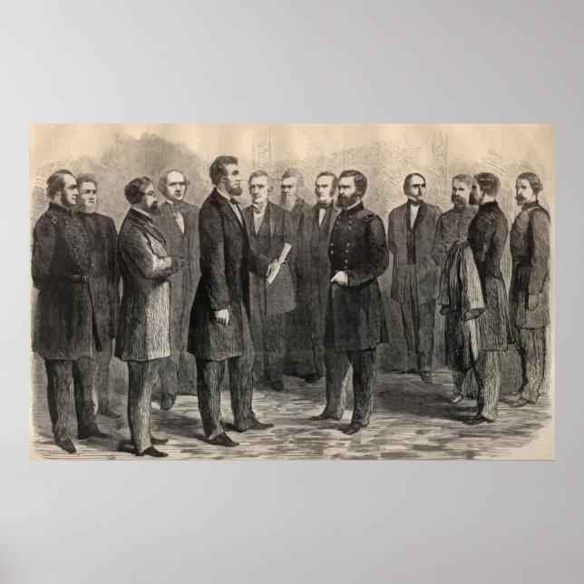 Póster Presidente Lincoln y Subvención General (Frente)